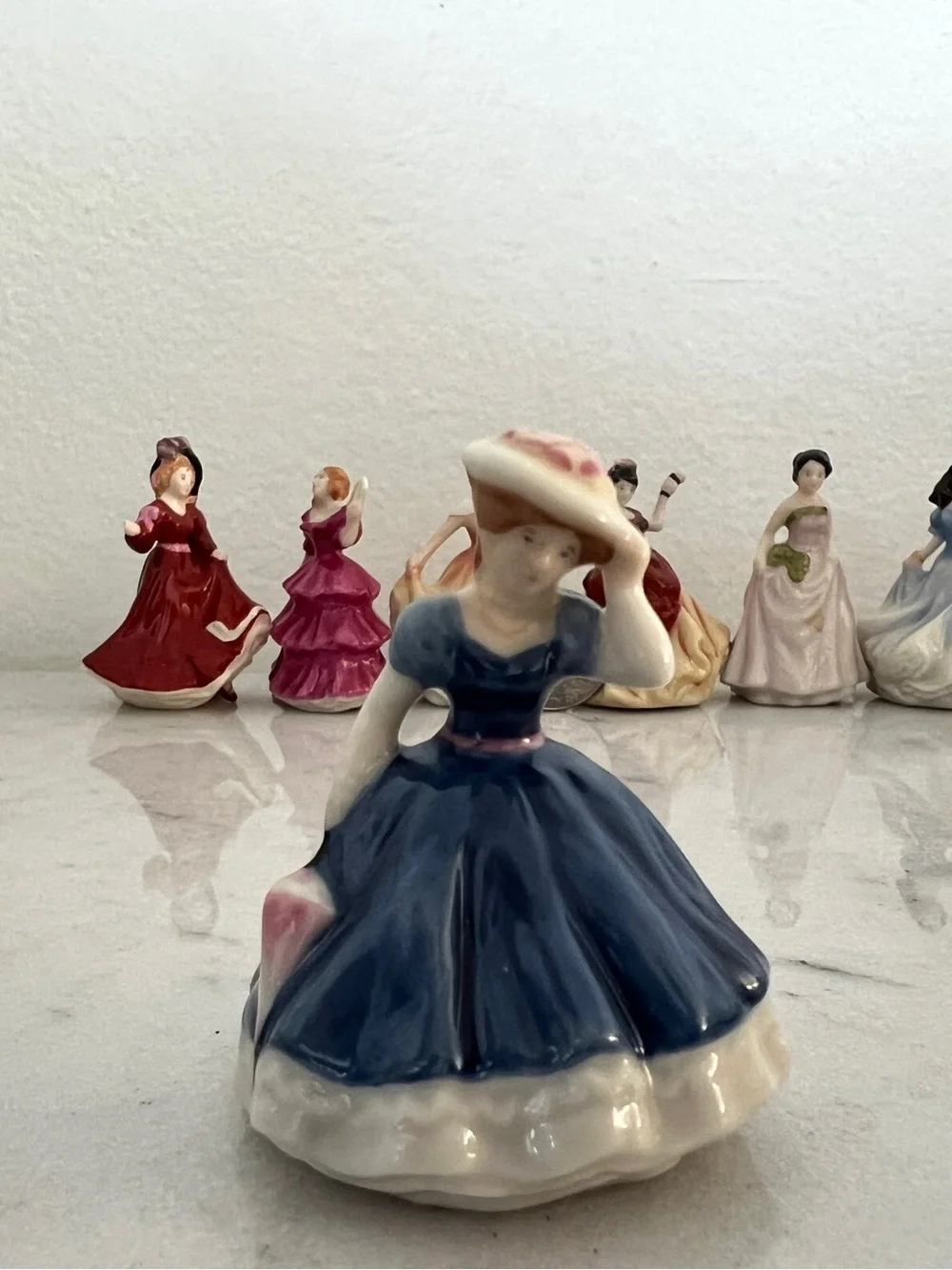 Royal Doulton 2002 Set Of 10 TINY PRETTY LADIES  Mini 2.5” Porcelain Figurines